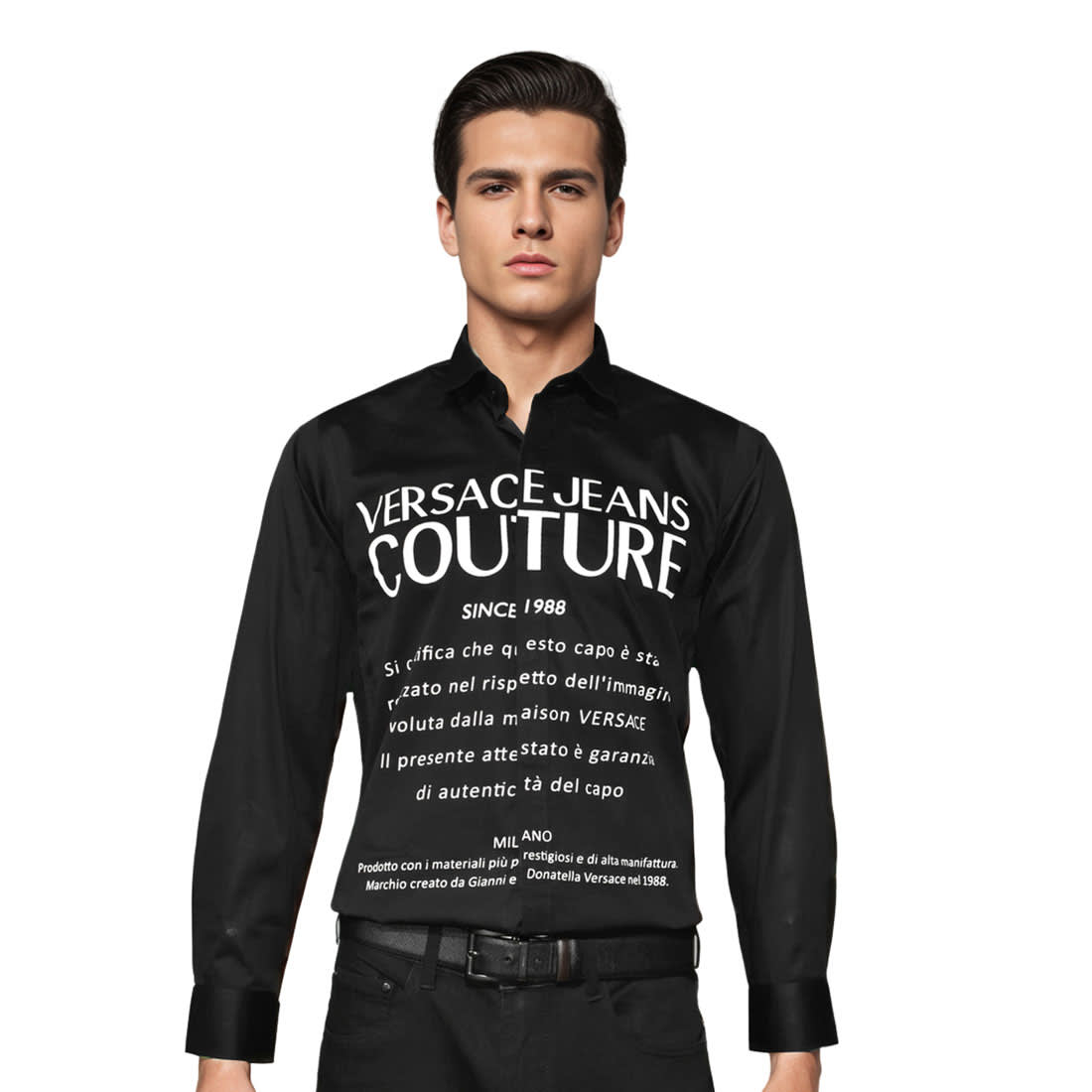 Versace Jeans Couture Black Premium Quality Shirts-0