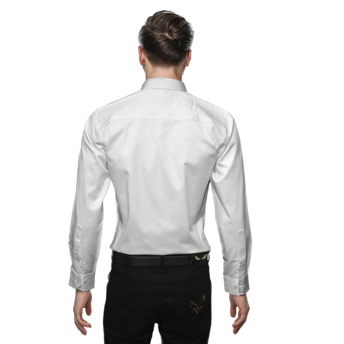 Dior White Oblique Pattern Pocket Logo Shirt-1