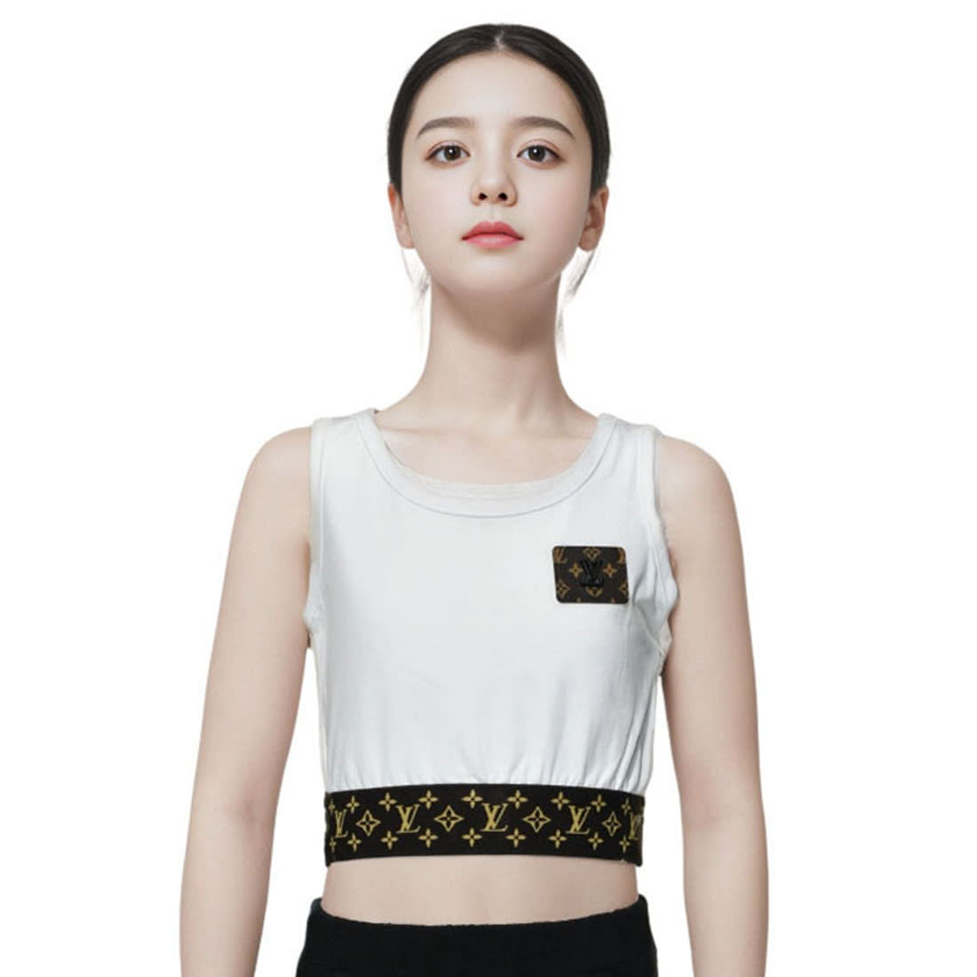 Louis Vuitton White Premium T-shirt For Kids-0