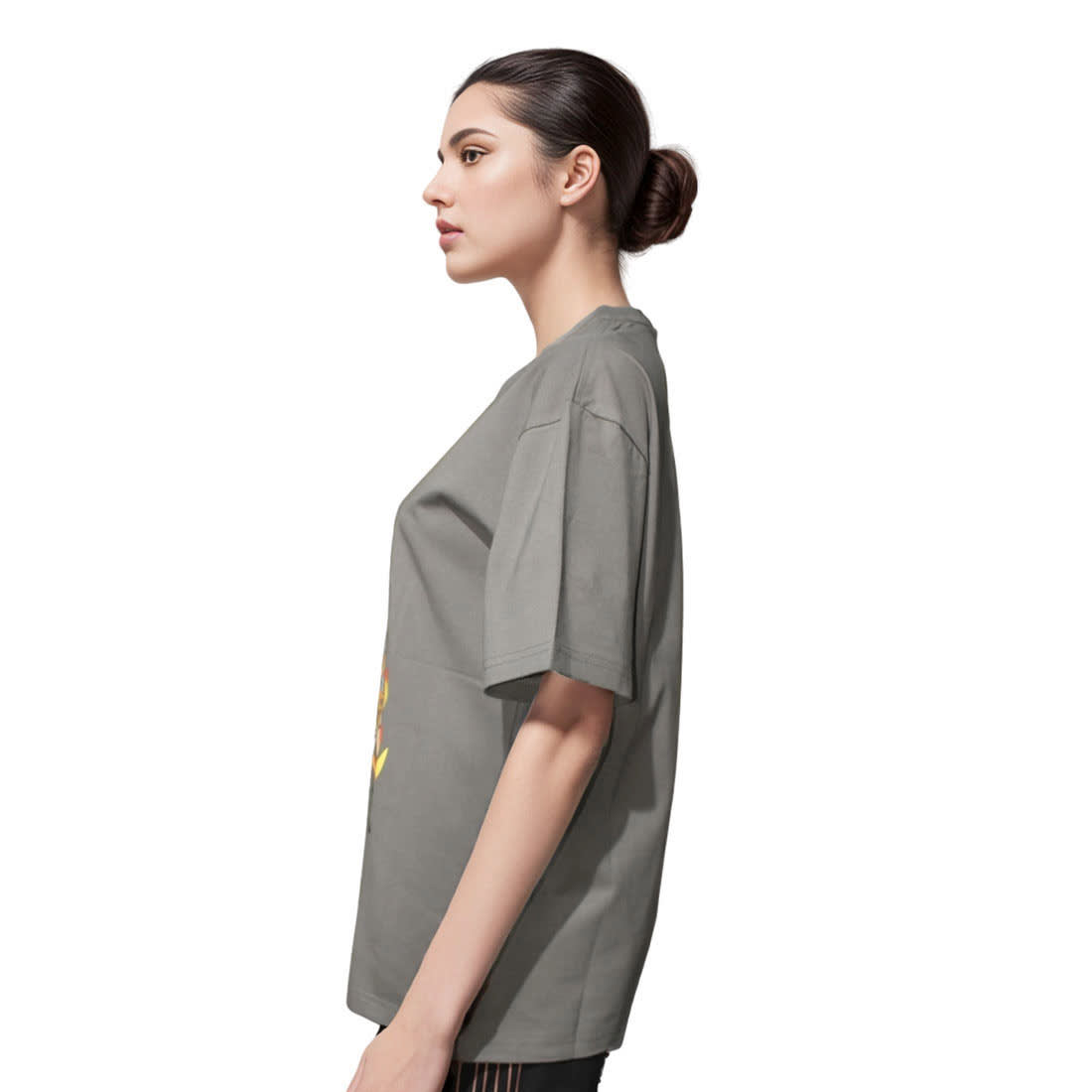 Burberry Teddy Print Grey Oversized Women T-shirt-2