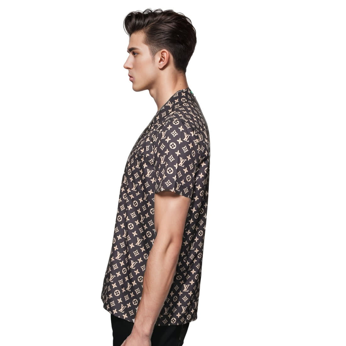 Louis Vuitton Brown Premium Quality Shirt-2