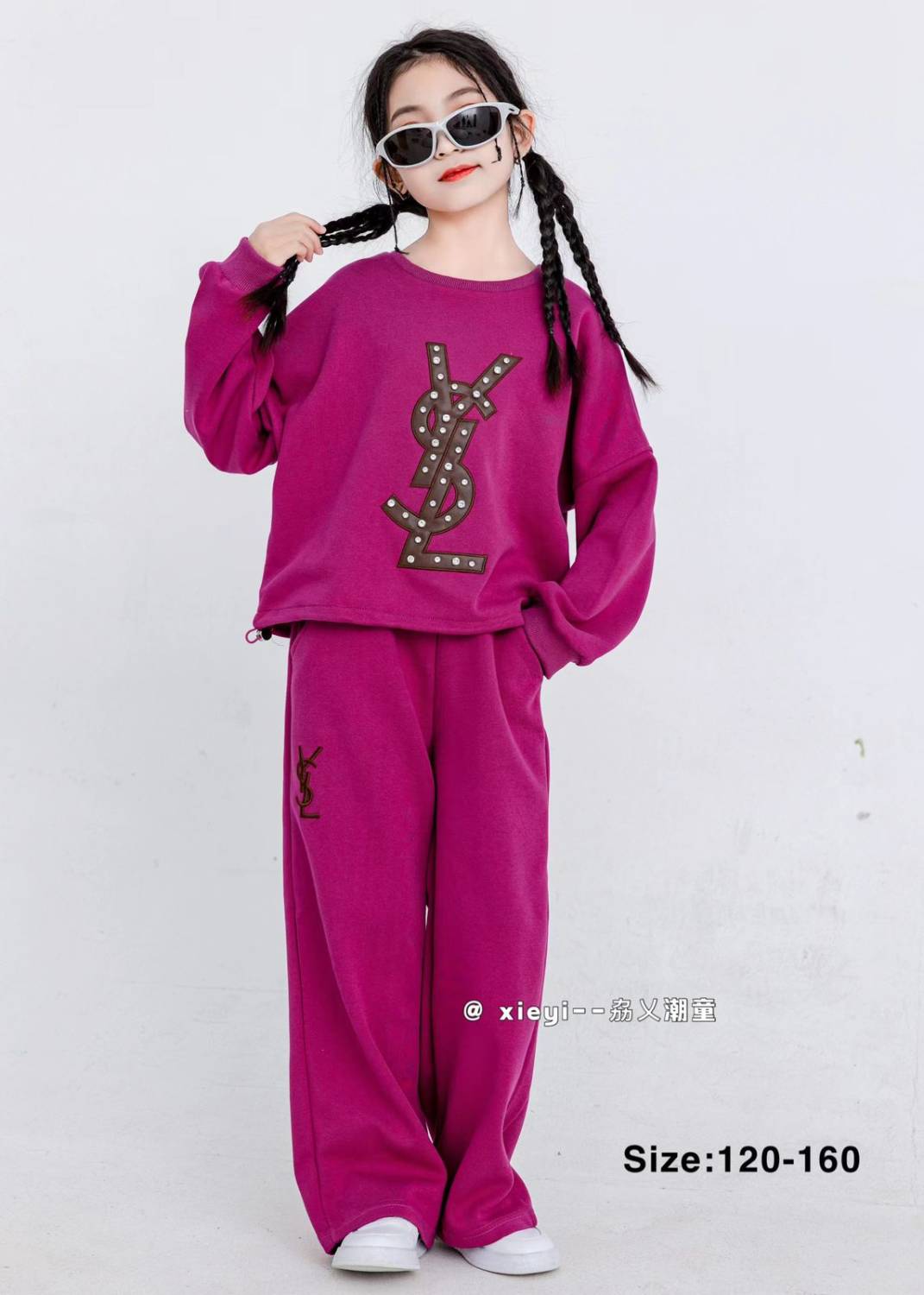 YSL Pink Premium Girls Co-ord Set-0