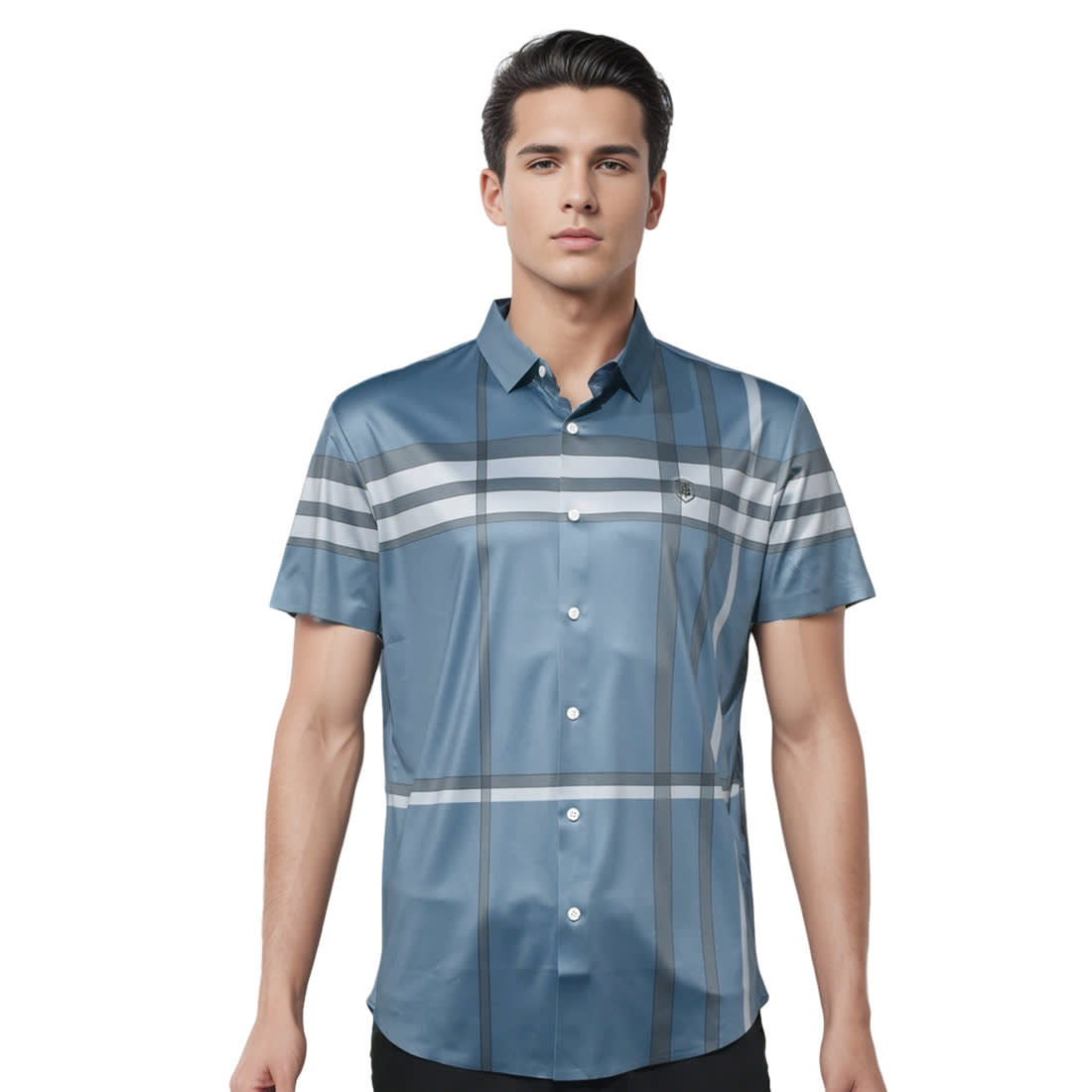 Burberry Blue Checks Premium Quality Shirt-0