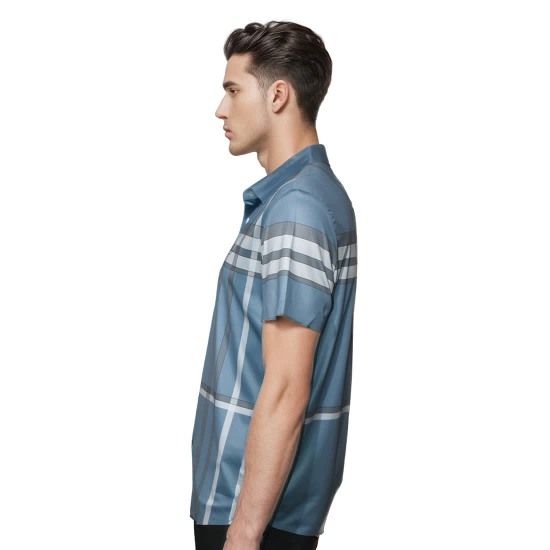 Burberry Blue Checks Premium Quality Shirt-2