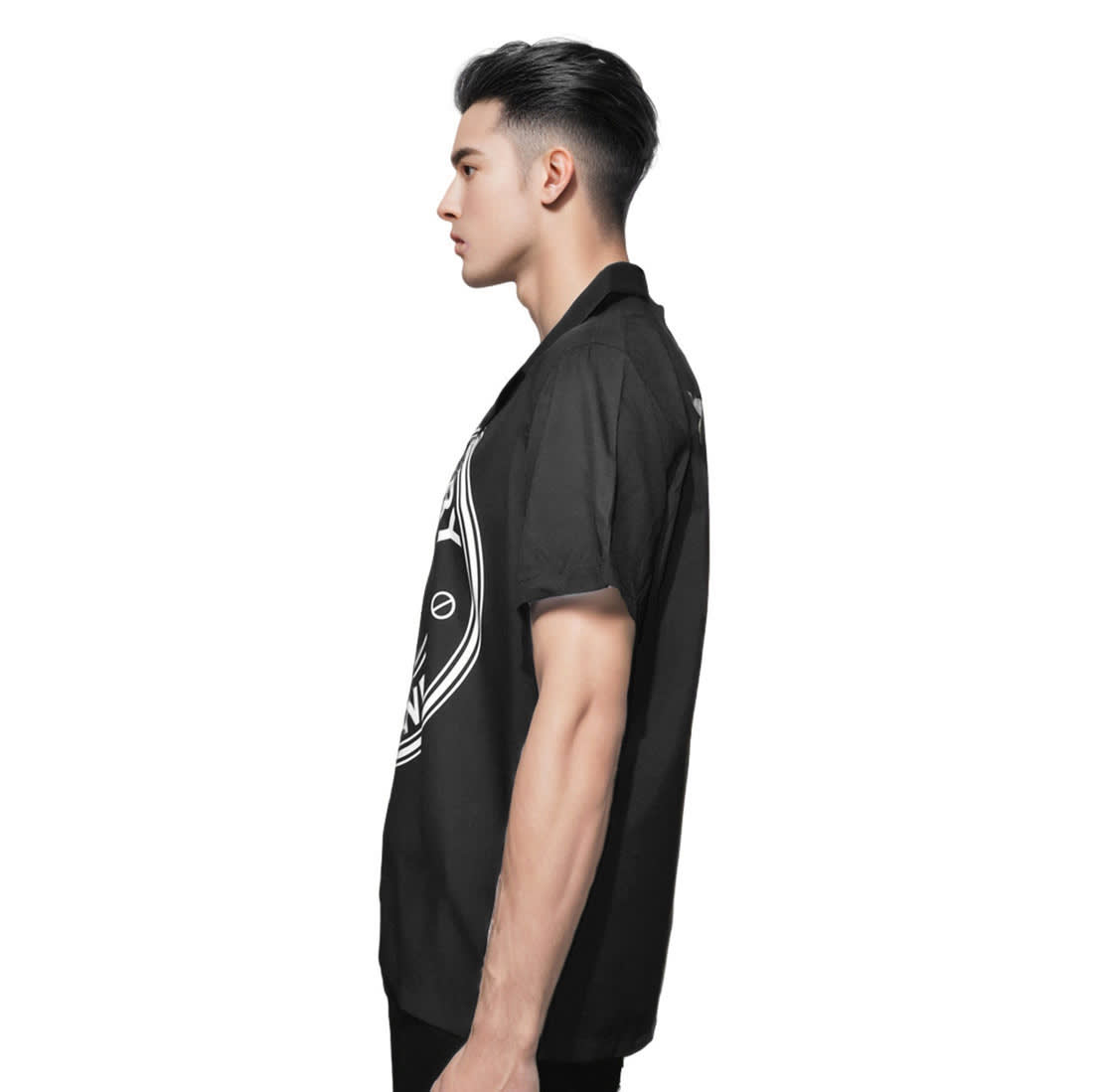 Burberry England Black Classic Satin Half Sleeves Shirt-2