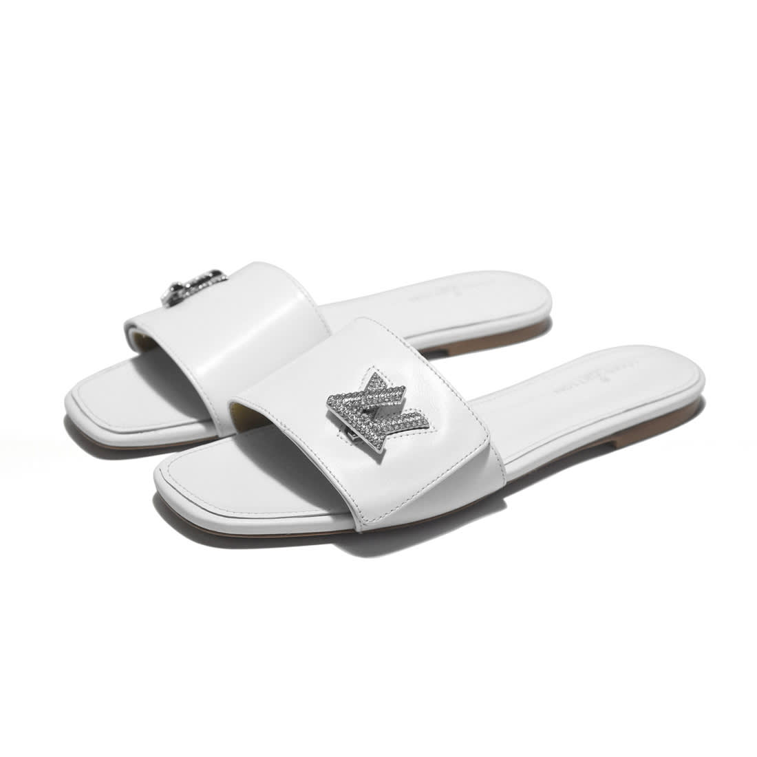 Louis Vuitton White Premium Women's Flat Sandals-0