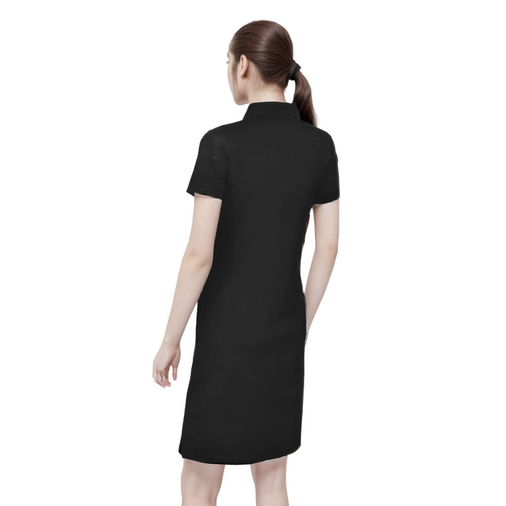 Ralph Lauren Embroidery Logo Black Premium Dress-2