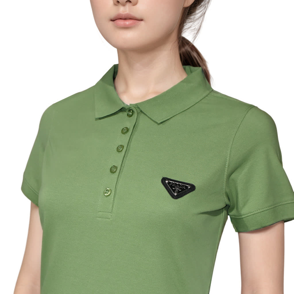 Prada Re-Nylon Logo Green Premium Dress-3