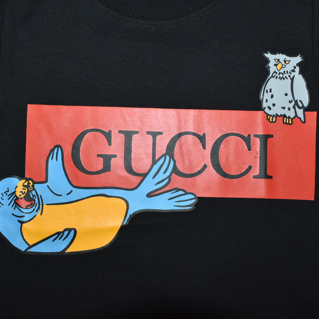 Gucci Logo Print Black Premium Kids T-shirt-3