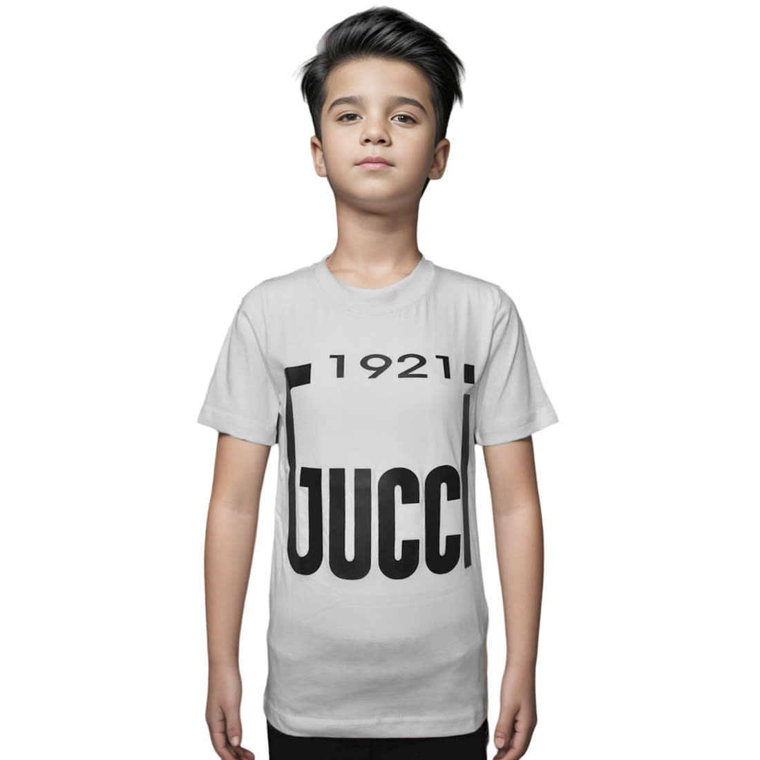 Gucci Print White Premium Quality Kids T-shirt-0