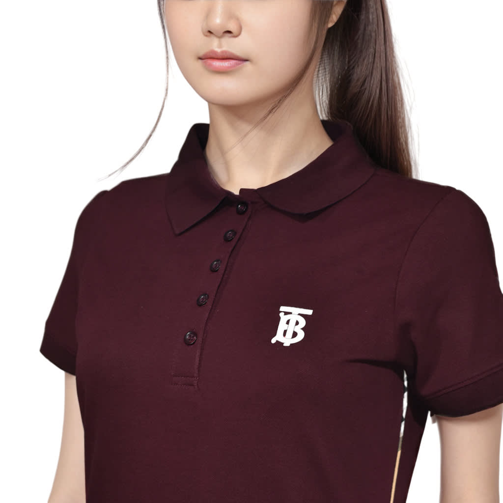 Burberry TB Print Wine Premium Quality Dress-3