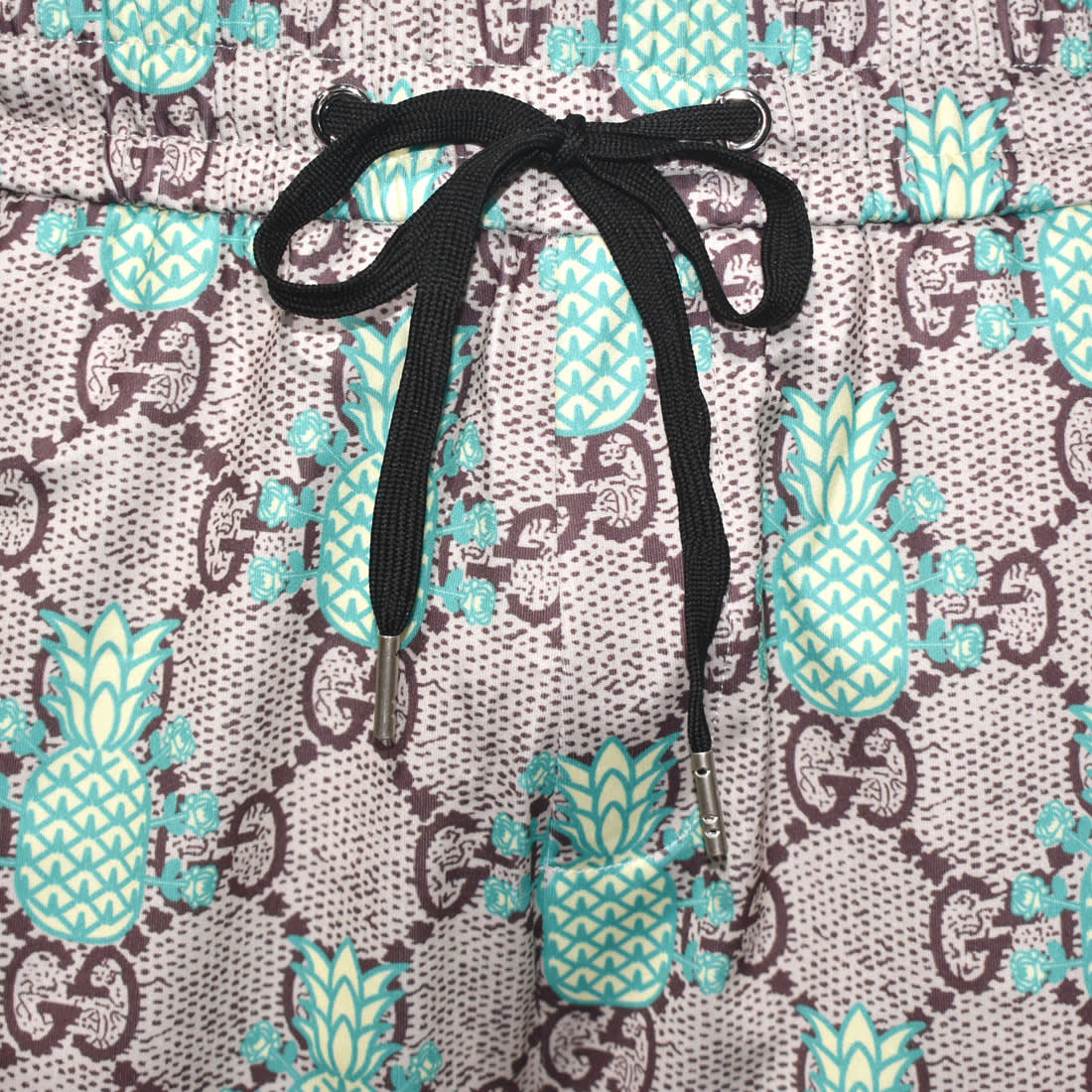 Gucci Pineapple Green GG print Bowling Shirt & Shorts Combo-4