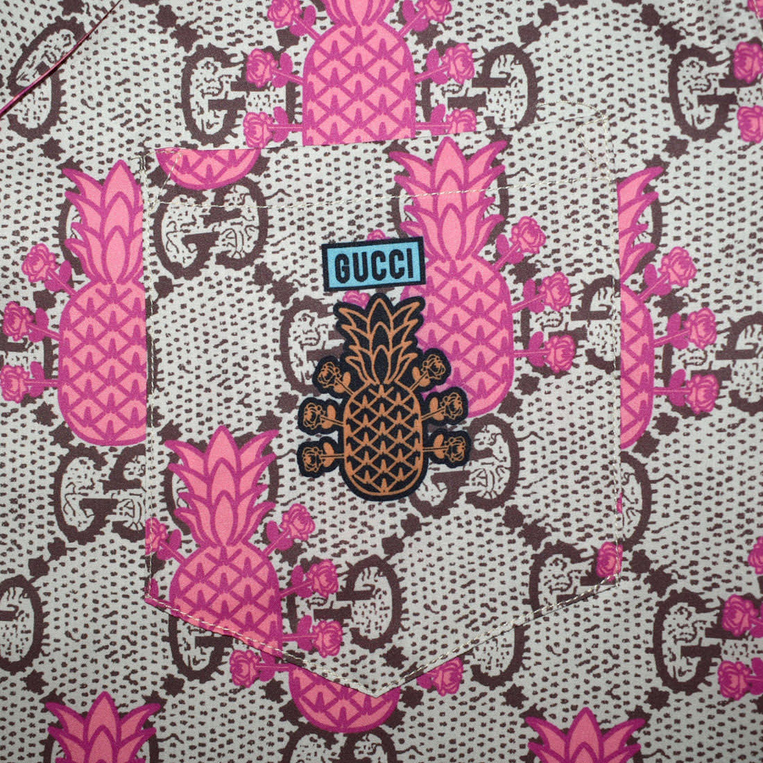 Gucci Pineapple GG print Bowling Shirt & Shorts Combo-4