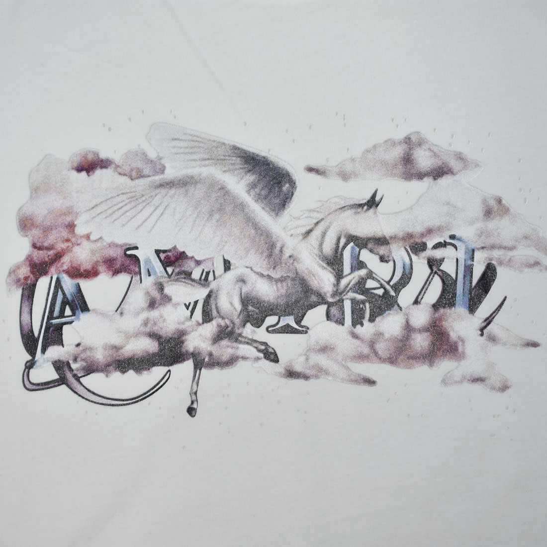 Amiri Pegasus Script Print Premium T-shirt-3