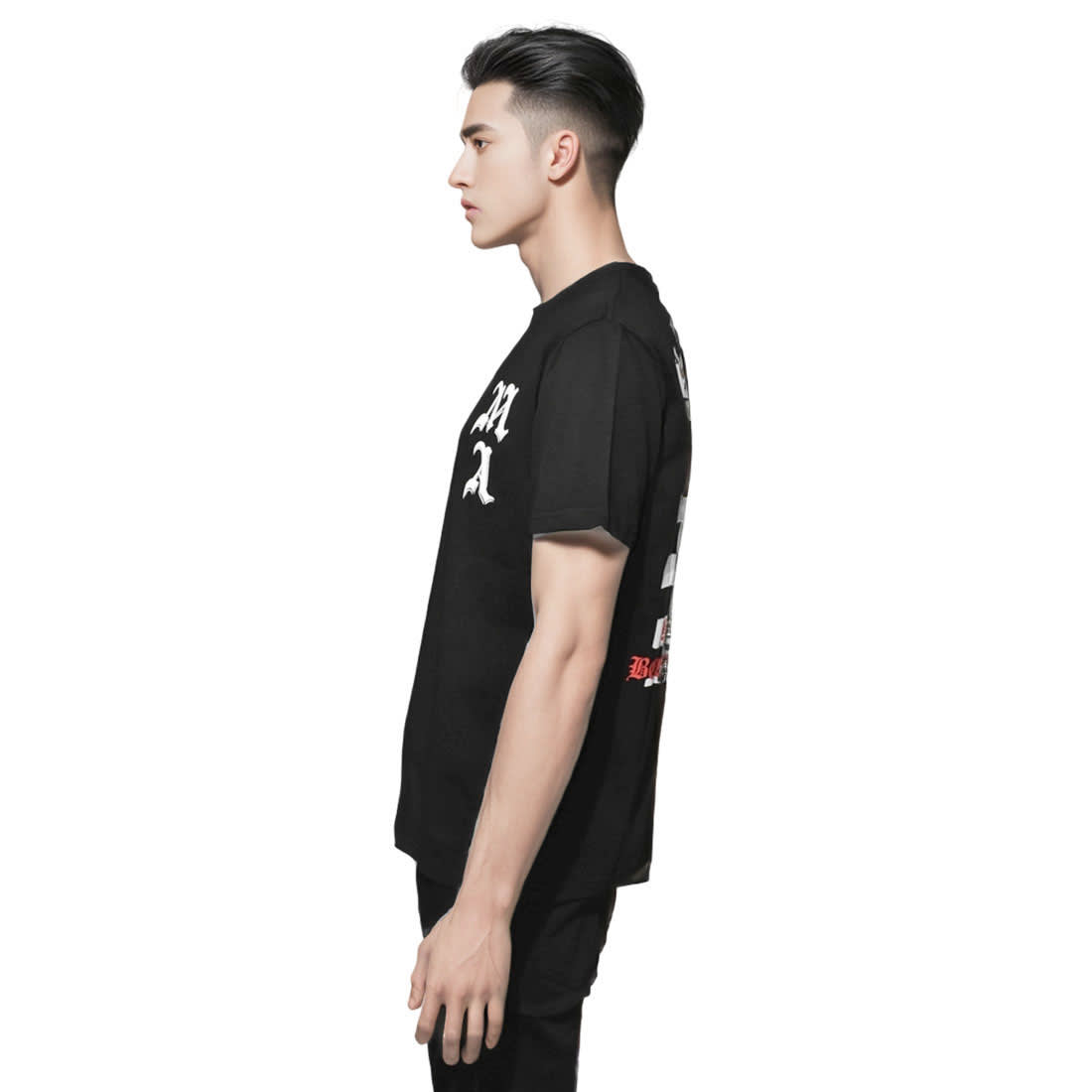 Amiri Black Wes Lang Checker Skull T-shirt-2