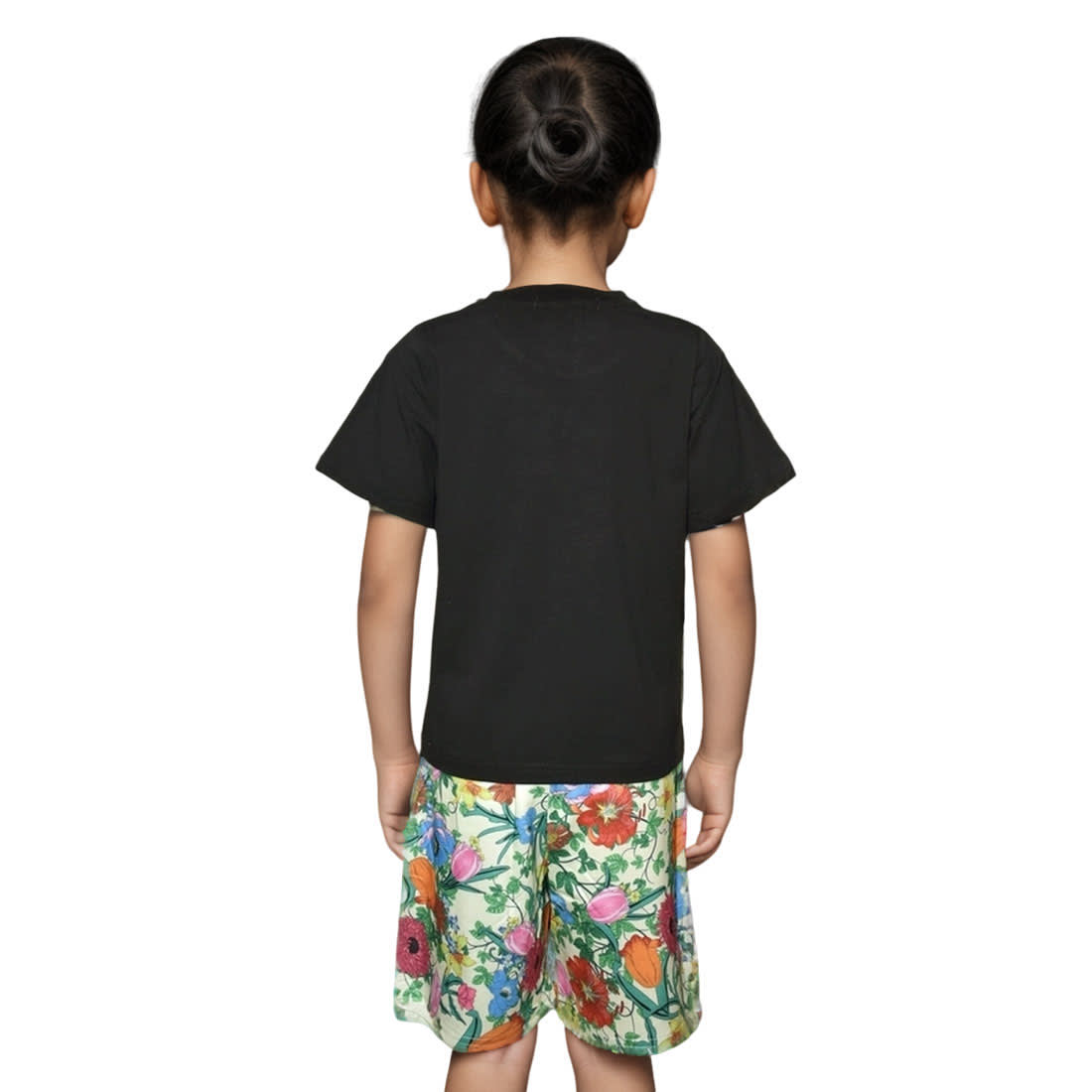 Gucci Teddy Print Black Premium Girls Co-ord Set-1