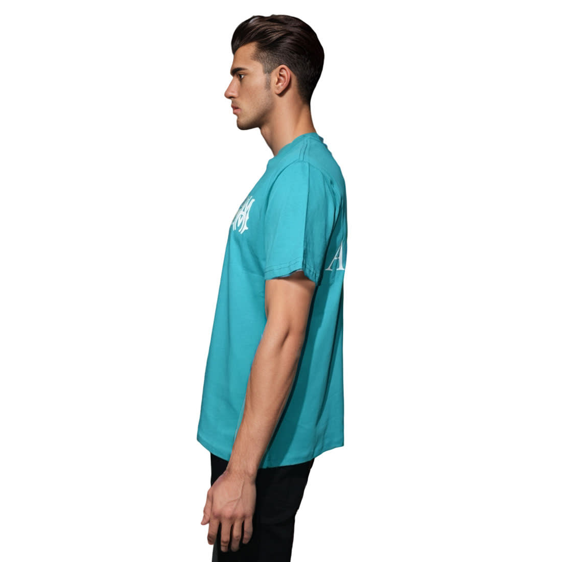 Amiri Logo-patch Blue Premium Quality T-shirt-2