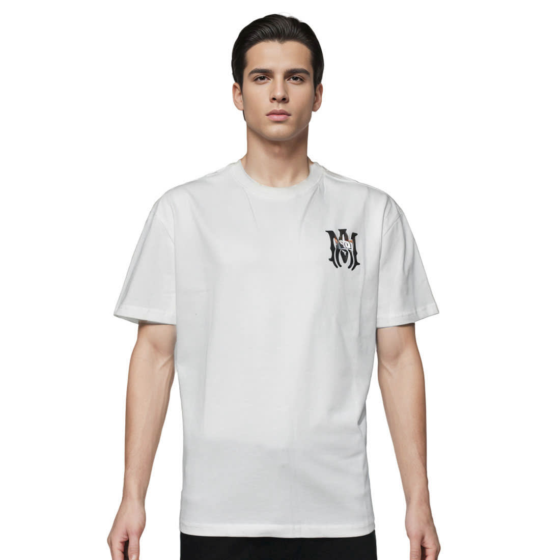 Amiri Logo-patch White Premium Quality T-shirt-0