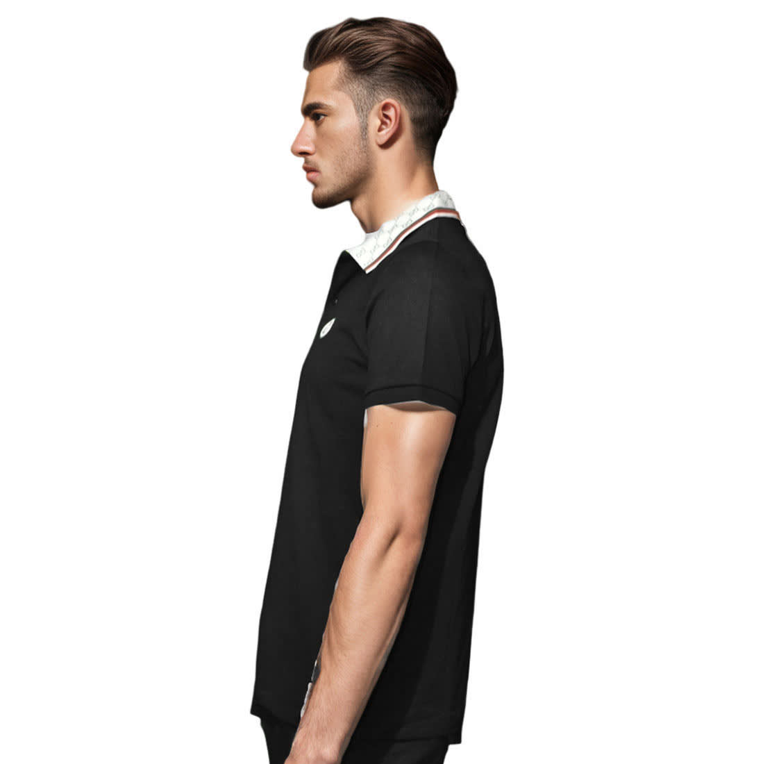 Gucci Black Embossed Logo Premium Quality T-shirt-2