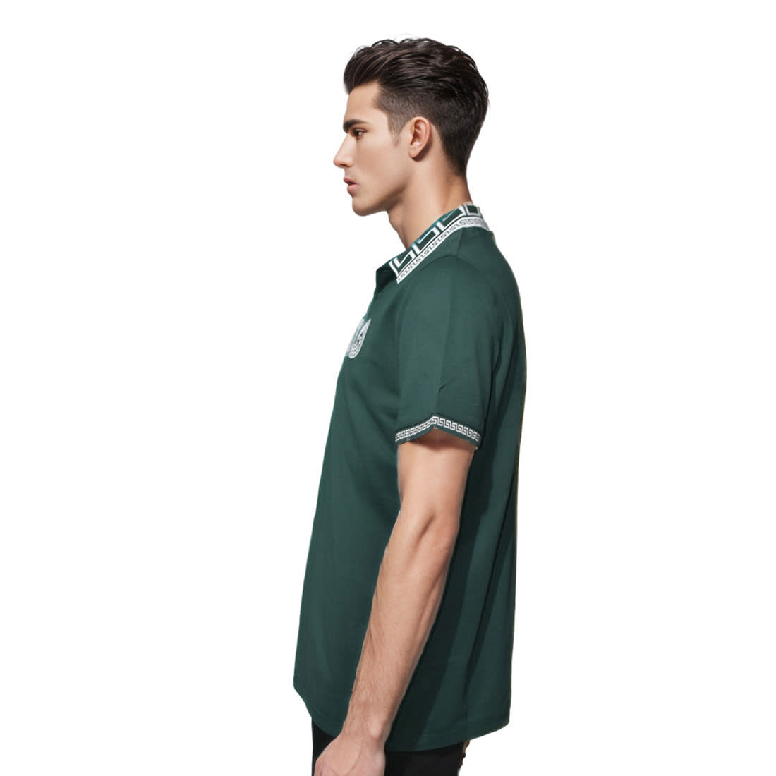 Versace Embroidered logo Green Premium Polo T-shirt-2