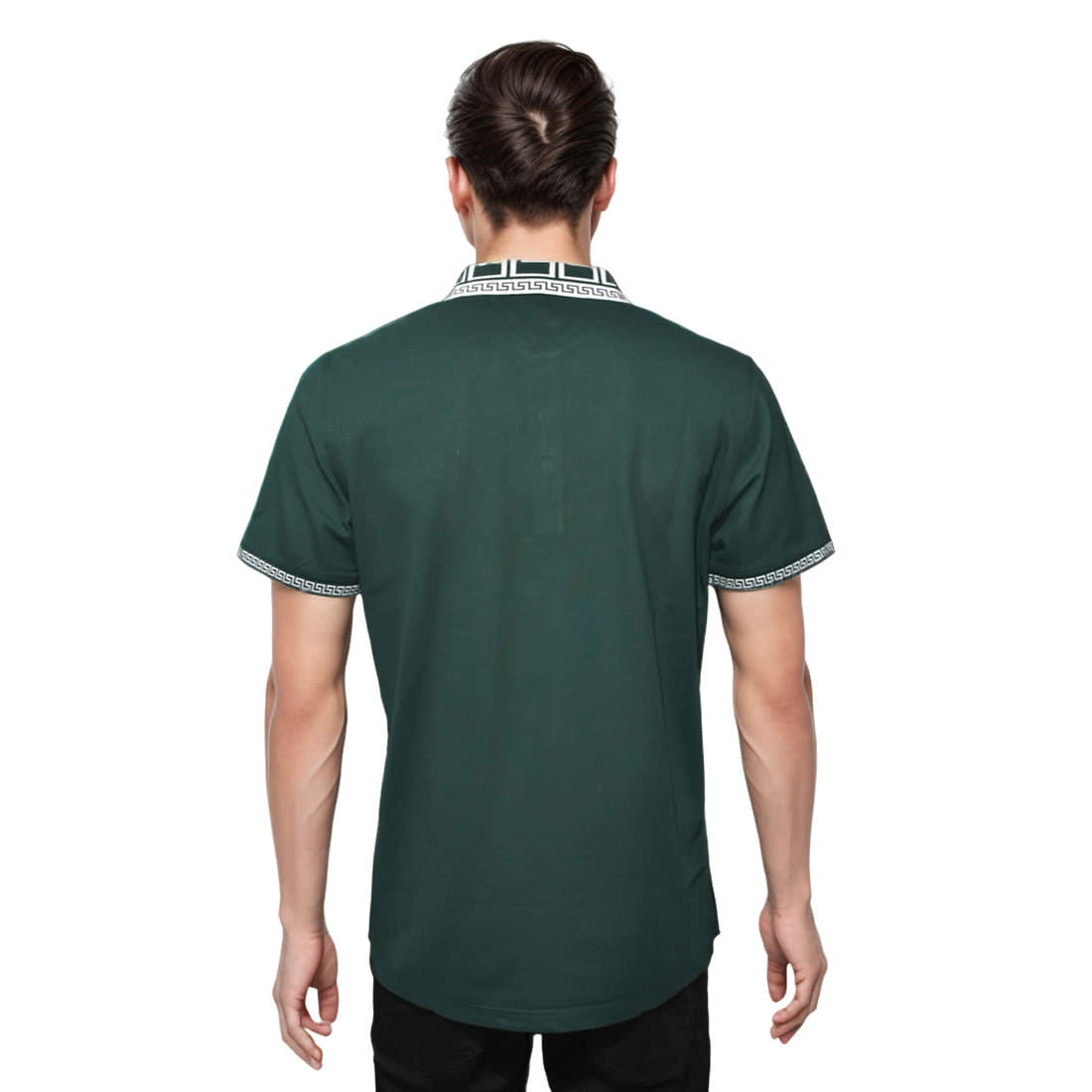 Versace Embroidered logo Green Premium Polo T-shirt-1