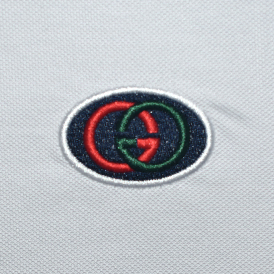 Gucci White Embroidered logo Premium T-shirt-3