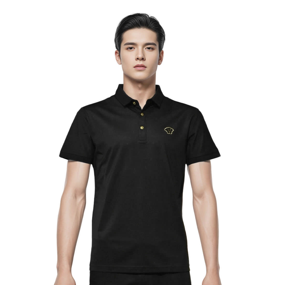 Versace Black Premium Quality Polo T-shirt-0