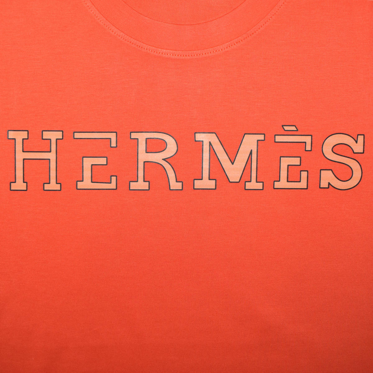 Hermes Paris Orange Round Neck Premium T-shirt-3
