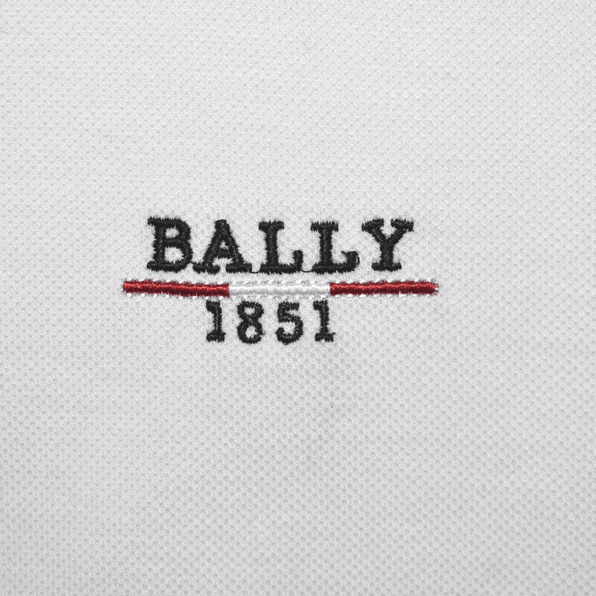 Bally White Embroidery Logo Premium Polo T-shirt-3