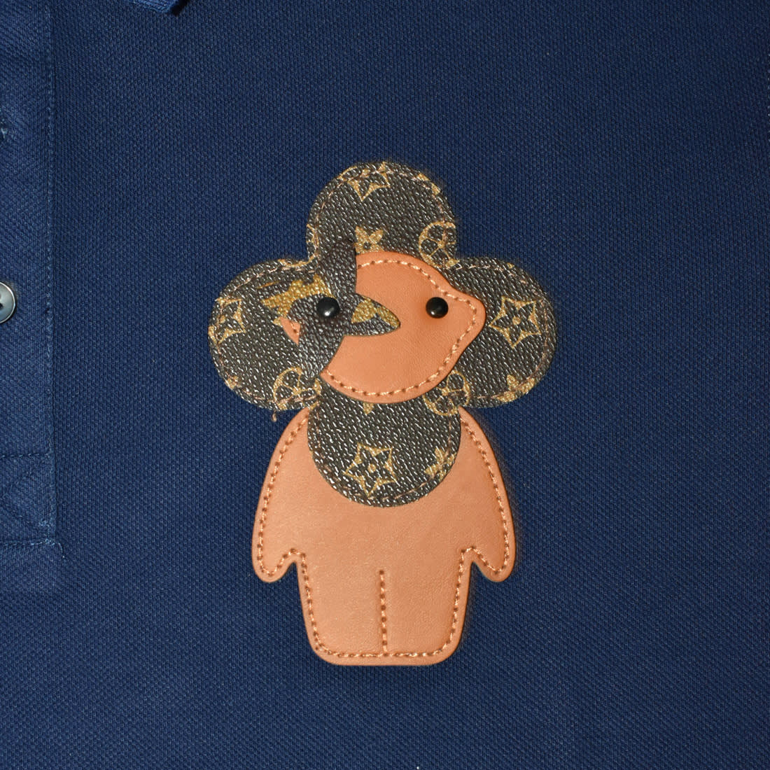 Louis Vuitton Blue Embossed Teddy Premium Polo T-shirt-6