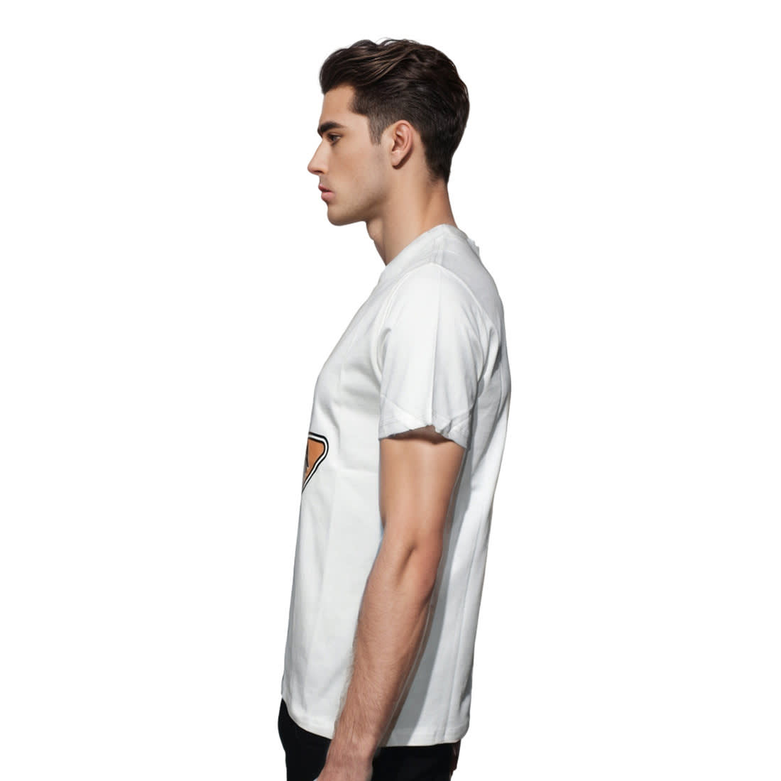 Prada White Logo Attach Bunny Print Premium T-shirt-2