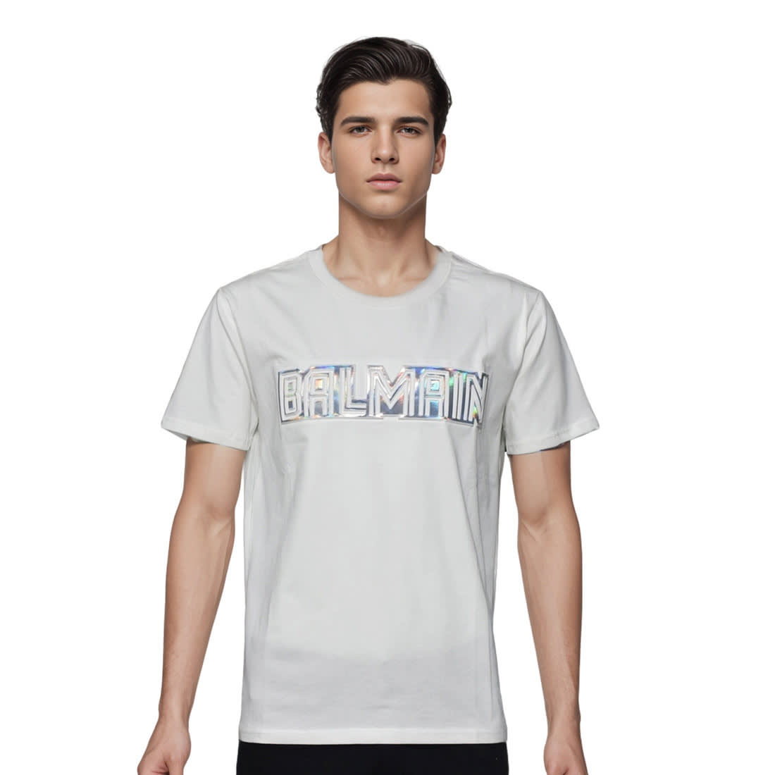 Balmain Paris White Premium Quality Tees-0