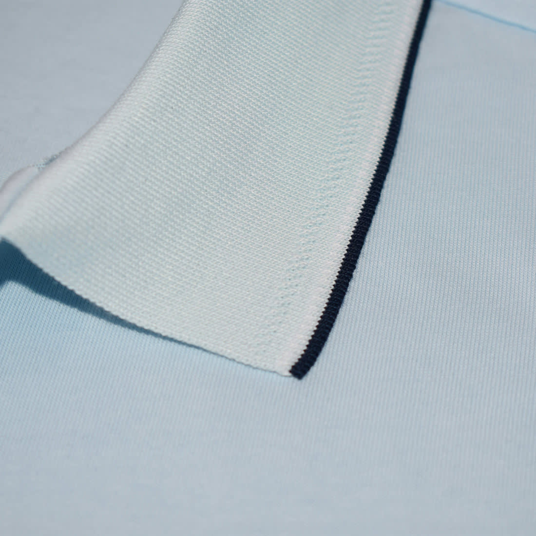 Prada Sky Blue Embroidery Logo Premium Polo T-shirt-4