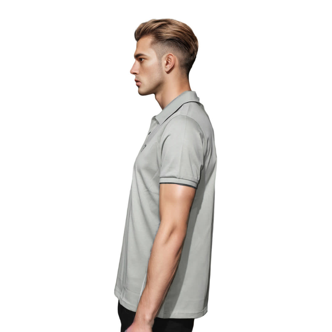 Prada Green Embroidery Logo Premium Polo T-shirt-2