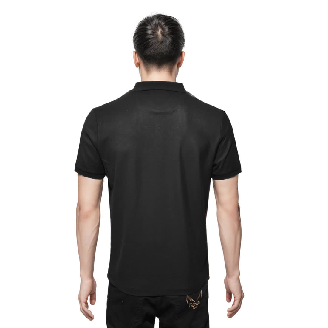 Brunello Cucinelli Black Embroidery Premium Polo T-shirt-1