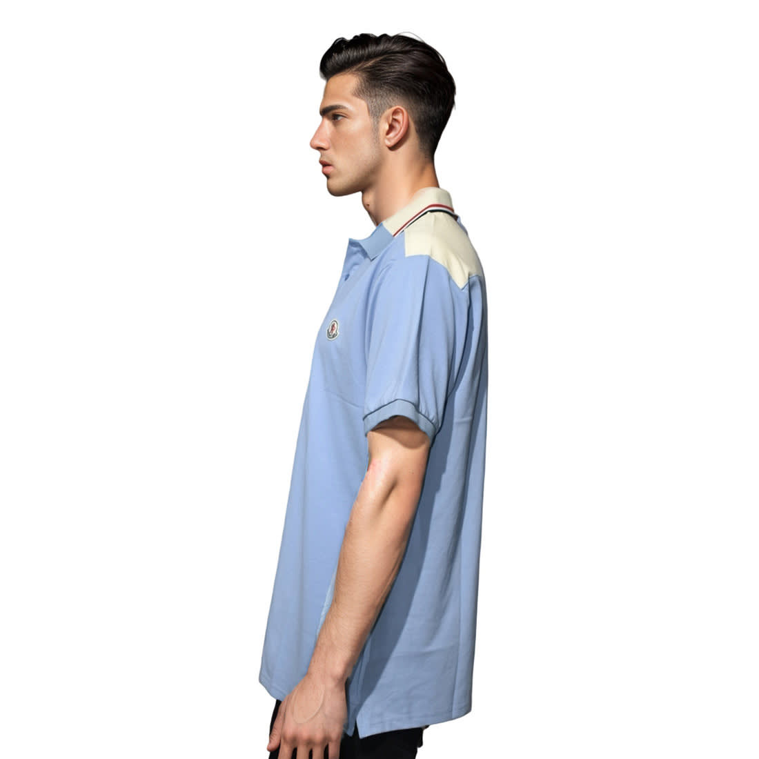 Moncler Logo Print Sky Blue Premium Quality T-shirt-2