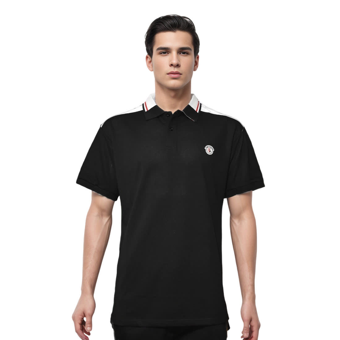 Moncler Logo Print Black Premium Quality T-shirt-0