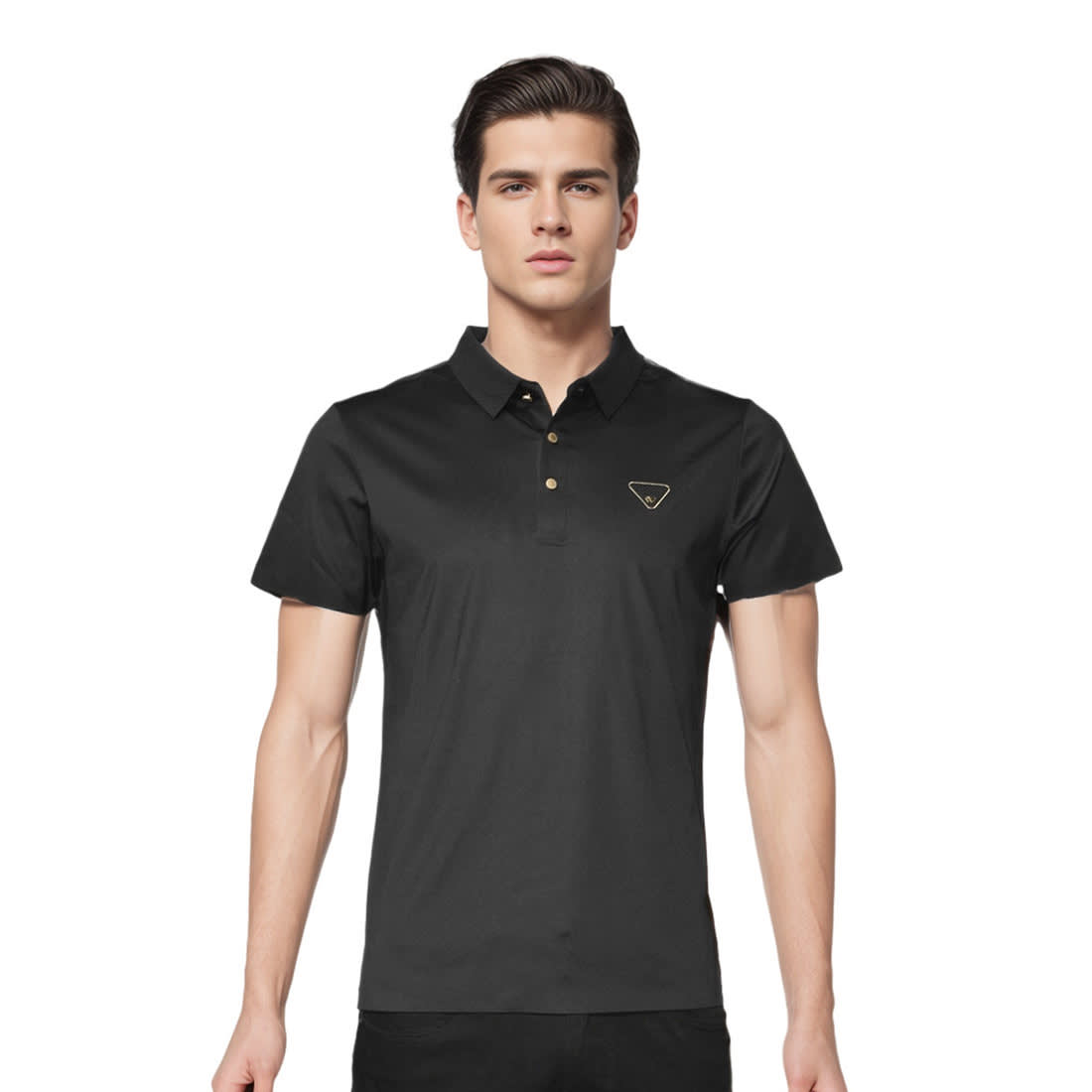 Bottega Veneta Black Premium Quality Polo Tees-0