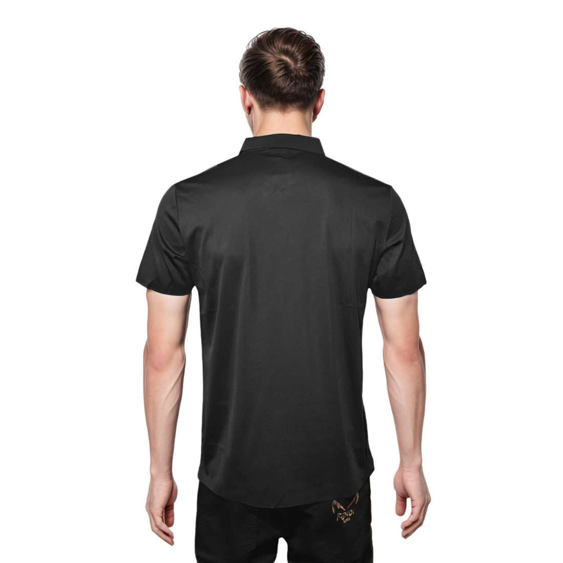 Burberry Embossed Logo Black Premium Quality Polo T-shirt-1