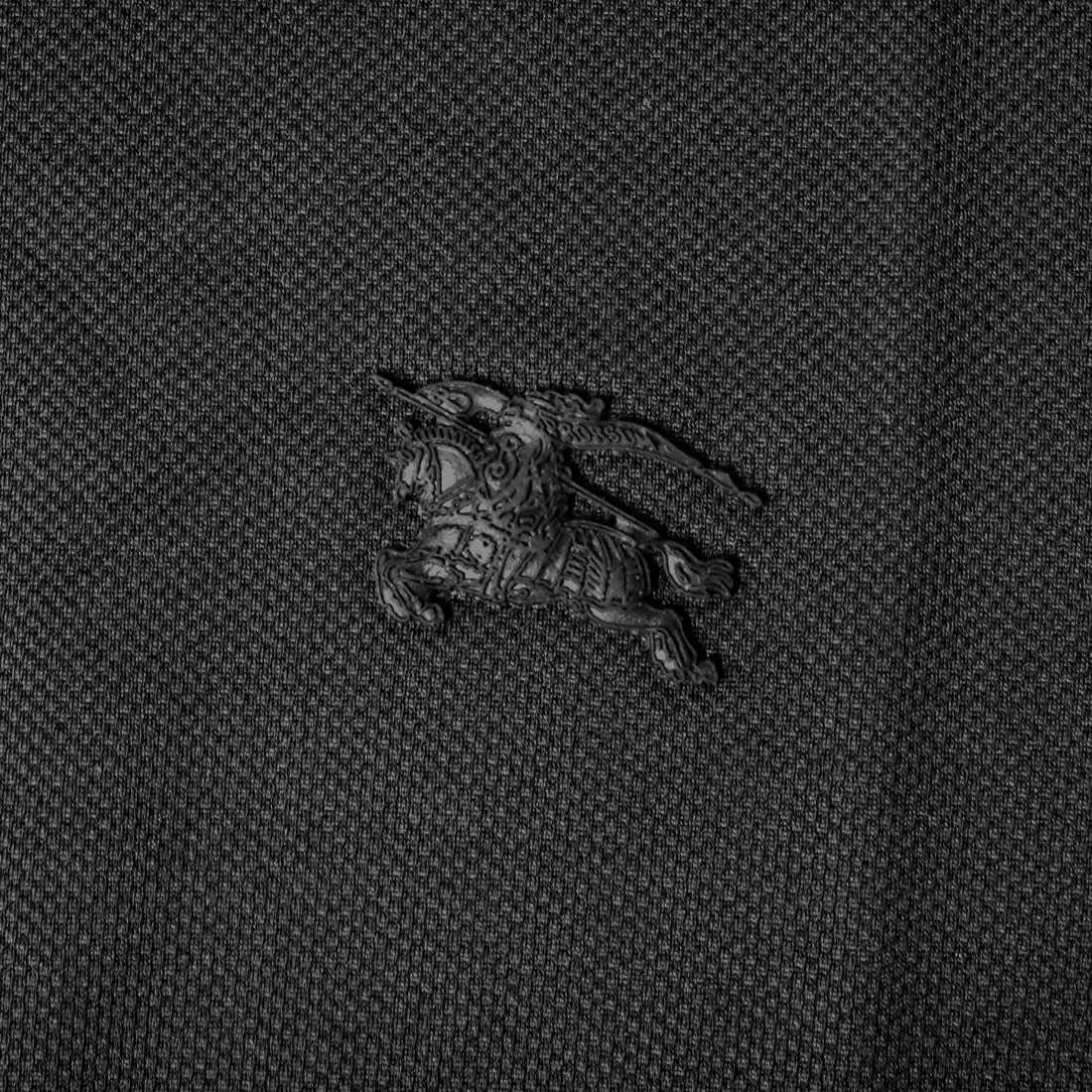 Burberry Embossed Logo Black Premium Quality Polo T-shirt-3