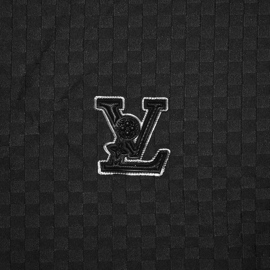 Louis Vuitton Black Embroidery Logo Polo T-shirt-3