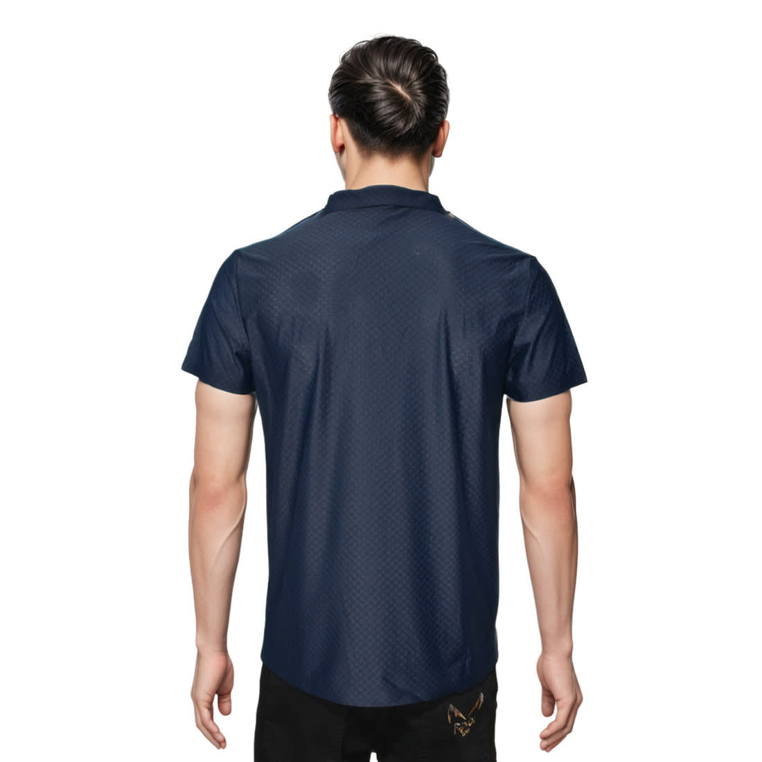 Louis Vuitton Blue Embroidery Logo Premium Polo T-shirt-1