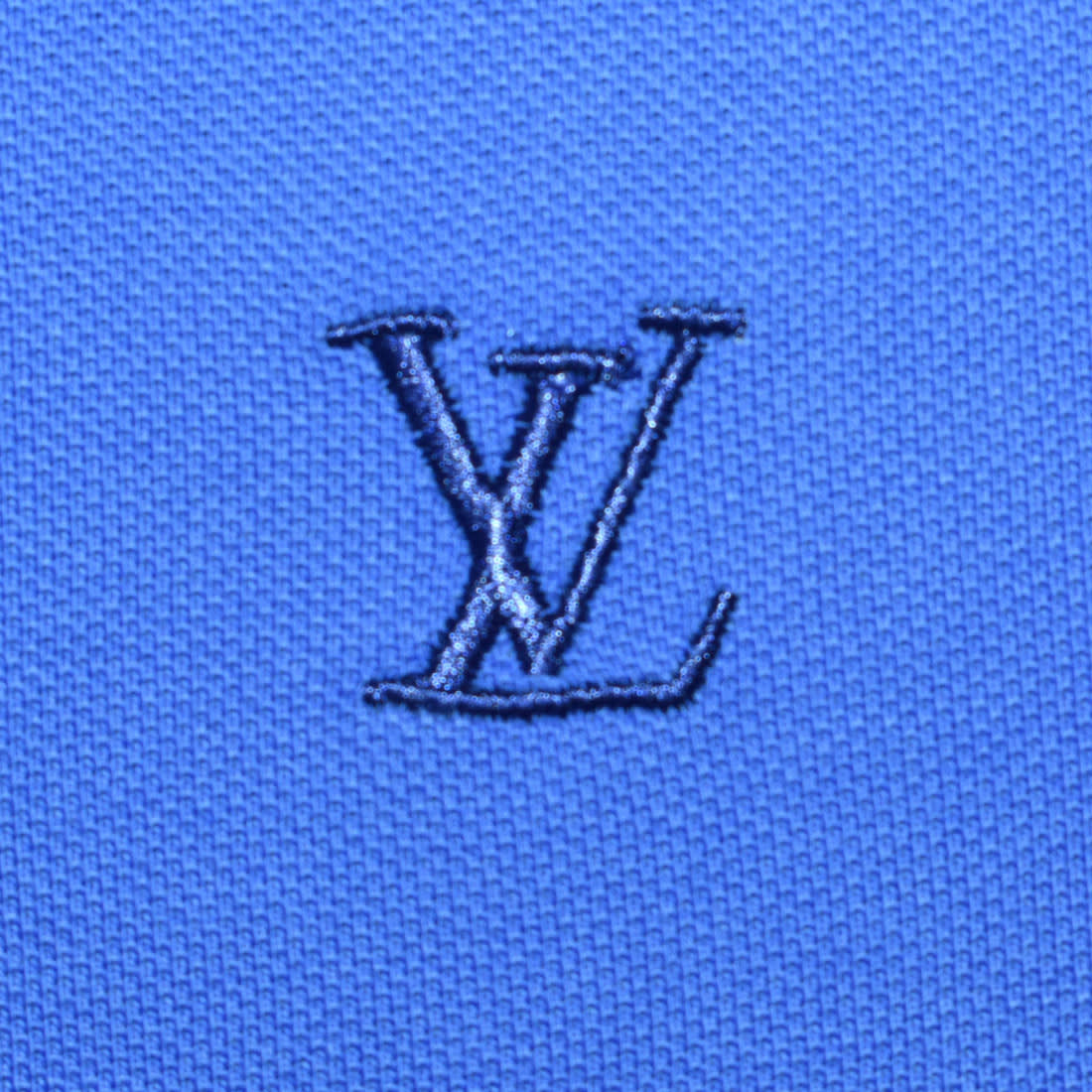 Louis Vuitton Blue Premium Quality Polo Tees-3
