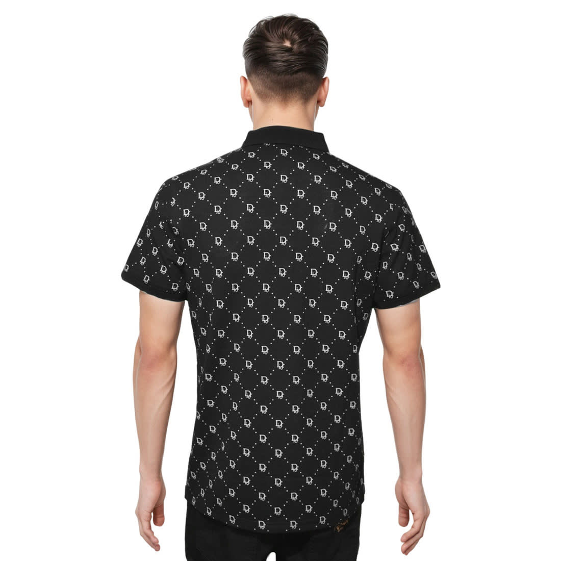 Dior Printed Black Premium Quality Polo Tees-5