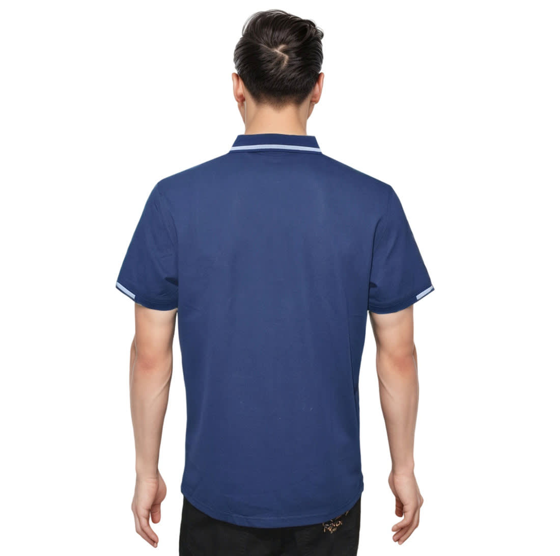 Boss Blue Embroidery Logo Premium Polo T-shirt-1