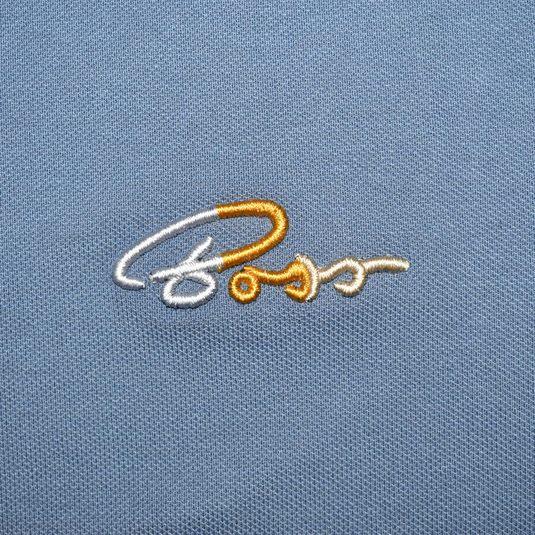 Boss Light Blue Embroidery Logo Premium Polo T-shirt-3