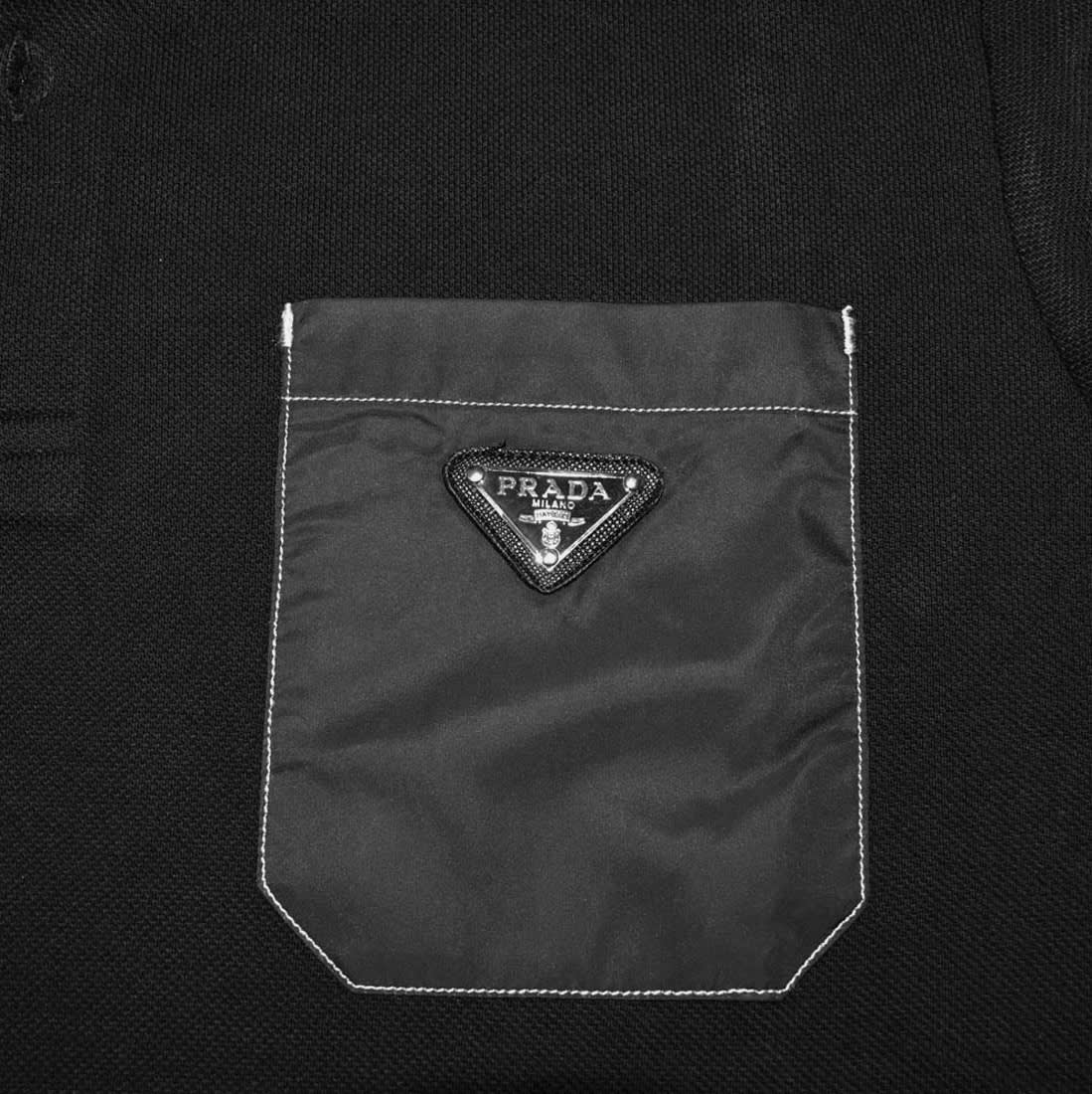 Prada Black Re-Nylon details Premium Quality T-shirt-3