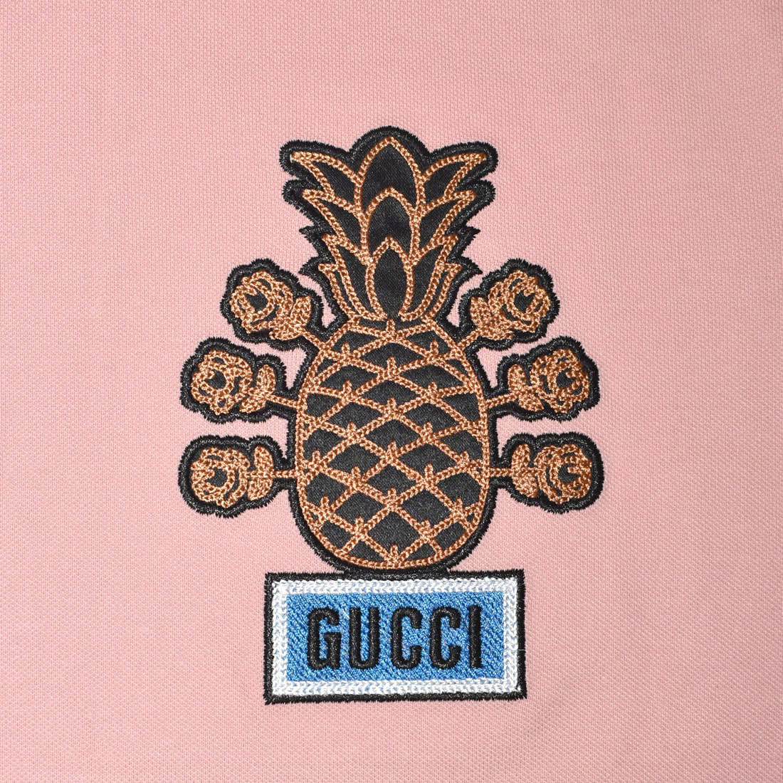 Gucci Pineapple Print Pink Premium Polo T-shirt-3