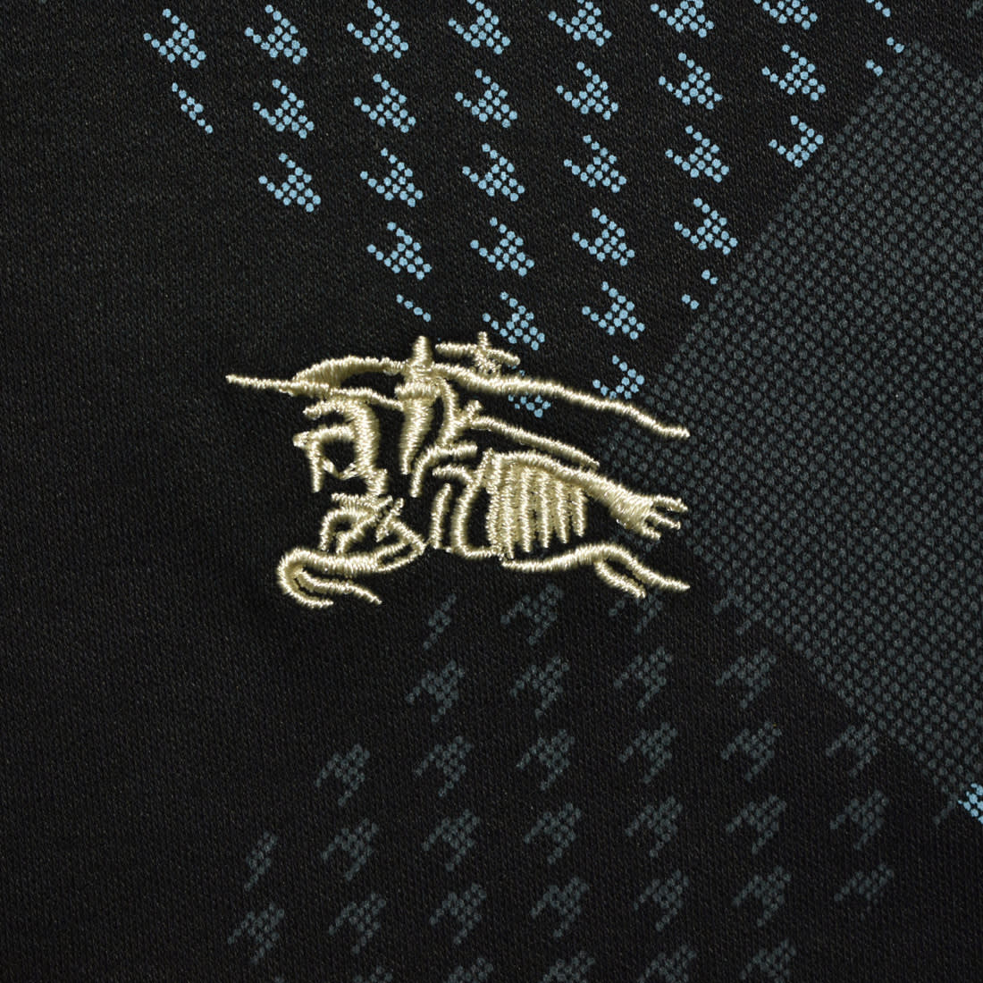 Burberry Embroidered logo Black Premium T-shirt-3