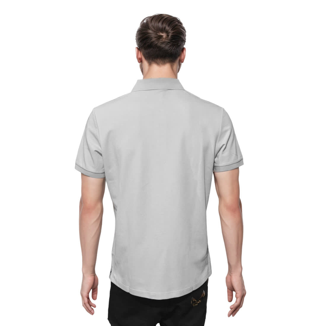 Fendi Embroidered logo Grey Premium Polo T-shirt-1